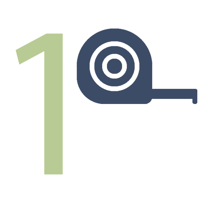 Tape measure graphic with number